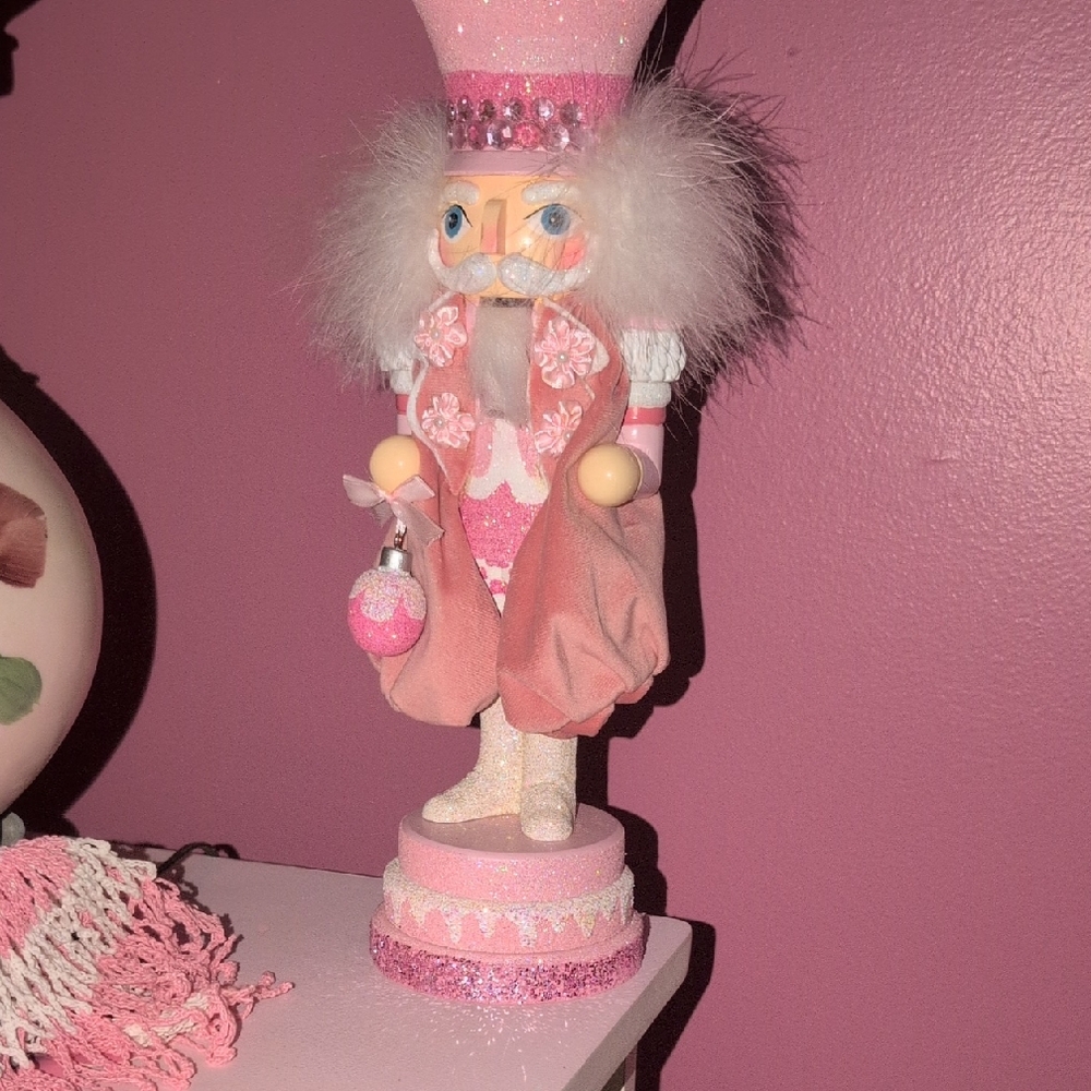 Pink Nutcracker Figurine